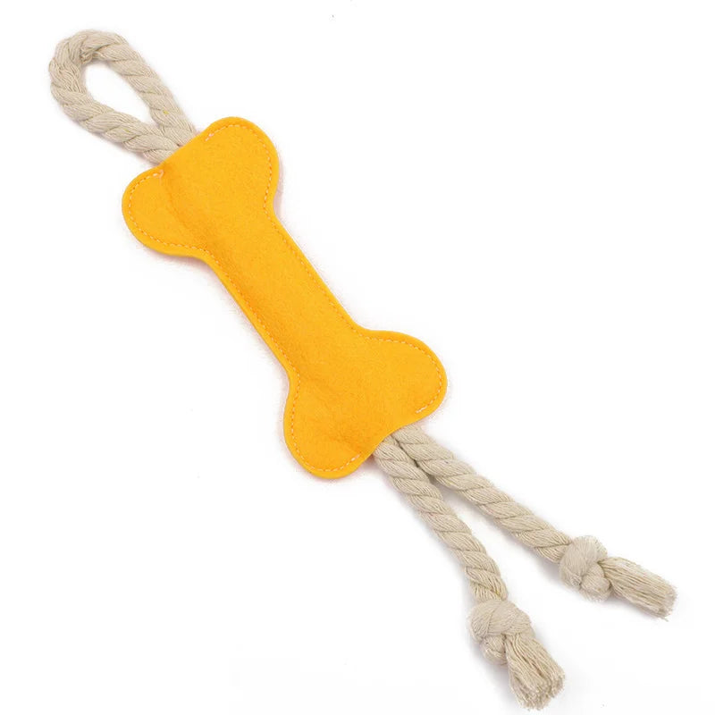 Osso Gioco in Feltro con Corda
